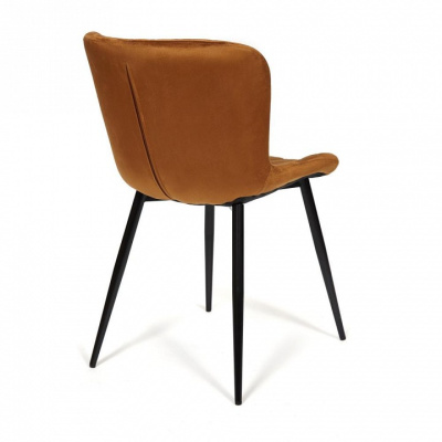 Стул QUINCY (mod. 8272) металл/ткань, 49х53х84,5 см, коричневый (G-062-61)/черный (поставляется по 4 шт). Фото