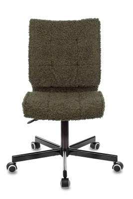 Кресло Бюрократ CH-330M хаки экомех крестовина металл черный. Фото