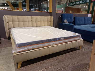 Кровать HUSK 8705 бежевая фото Кровать HUSK 8705 бежевая. Фото №2