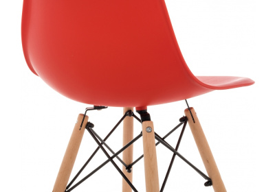 Стул деревянный Eames PC-015 красный фото Стул деревянный Eames PC-015 красный. Фото