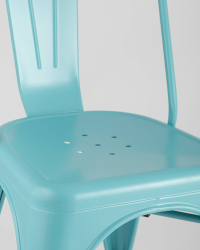 Стул TOLIX голубой матовый. Фото №10