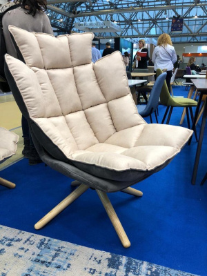 Дизайнерское кресло DC-1565С (бежевое) BEIGE. Фото №4