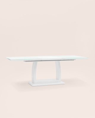 Стол обеденный Орлеан раскладной 160-215*90 глянцевый белый фото Стол обеденный Орлеан раскладной 160-215*90 глянцевый белый. Фото №5