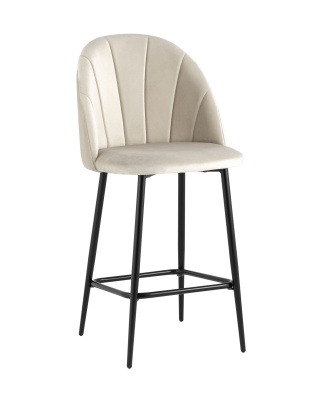 Стул полубарный Логан велюр бежевый. Фото №2