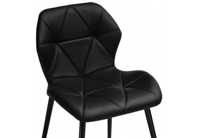 Стул Вальд экокожа черный / черный глянец. Фото