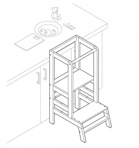 Подставка детская Polini Kids Step, белый. Фото №4