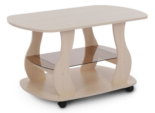 Стол журнальный Барон 2 Дуб млечный. Фото №1