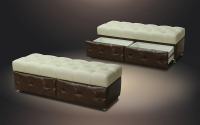 Банкетка "Благо 3" с выдвижным ящиком Б-3.7432. Фото